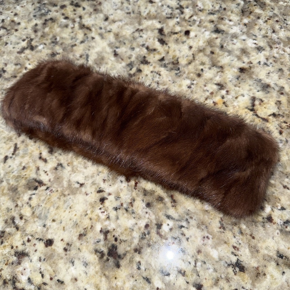 Demi buff mink headband Gorgeous, Chocolate, Brown Color. 5320